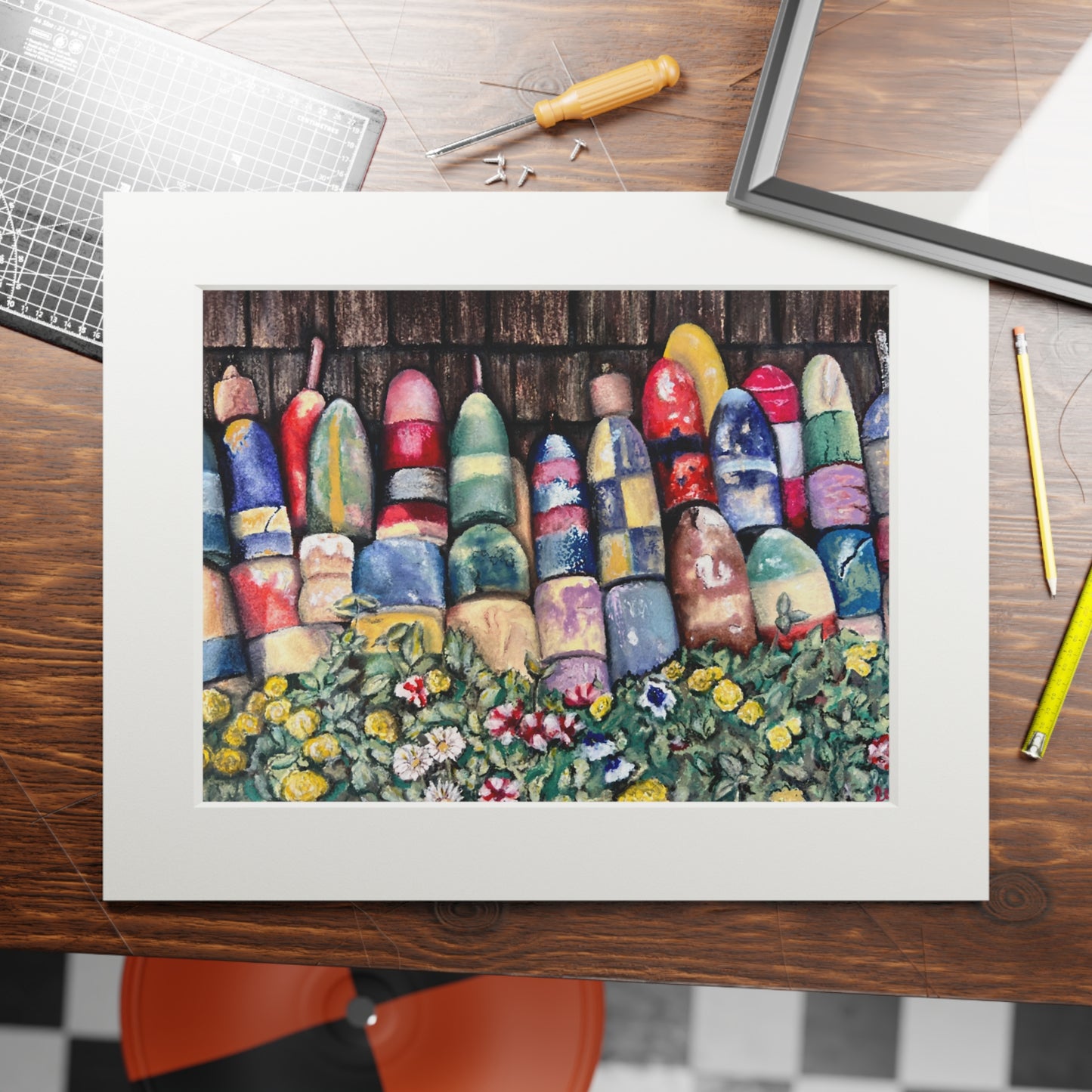Lipsticks at Low Tide Matted Fine Art Print