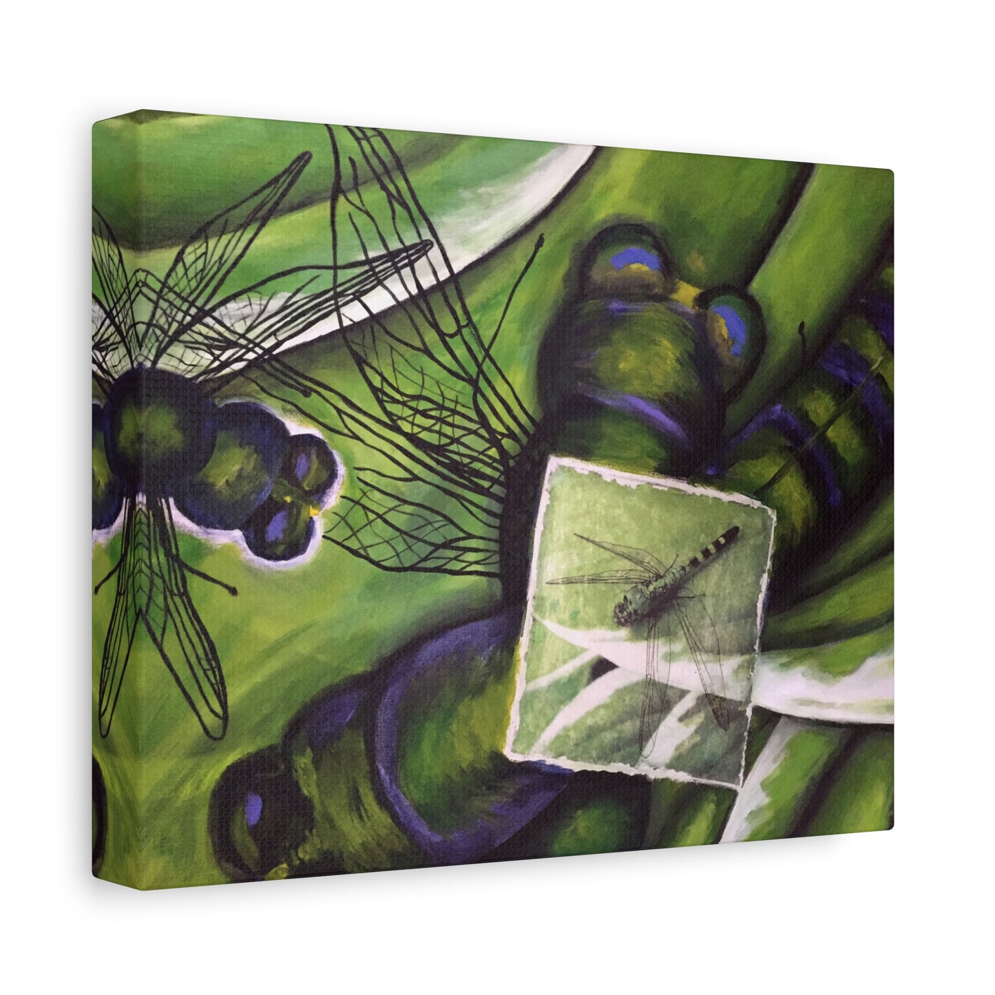 Double Exposure: Dragonfly Canvas Print