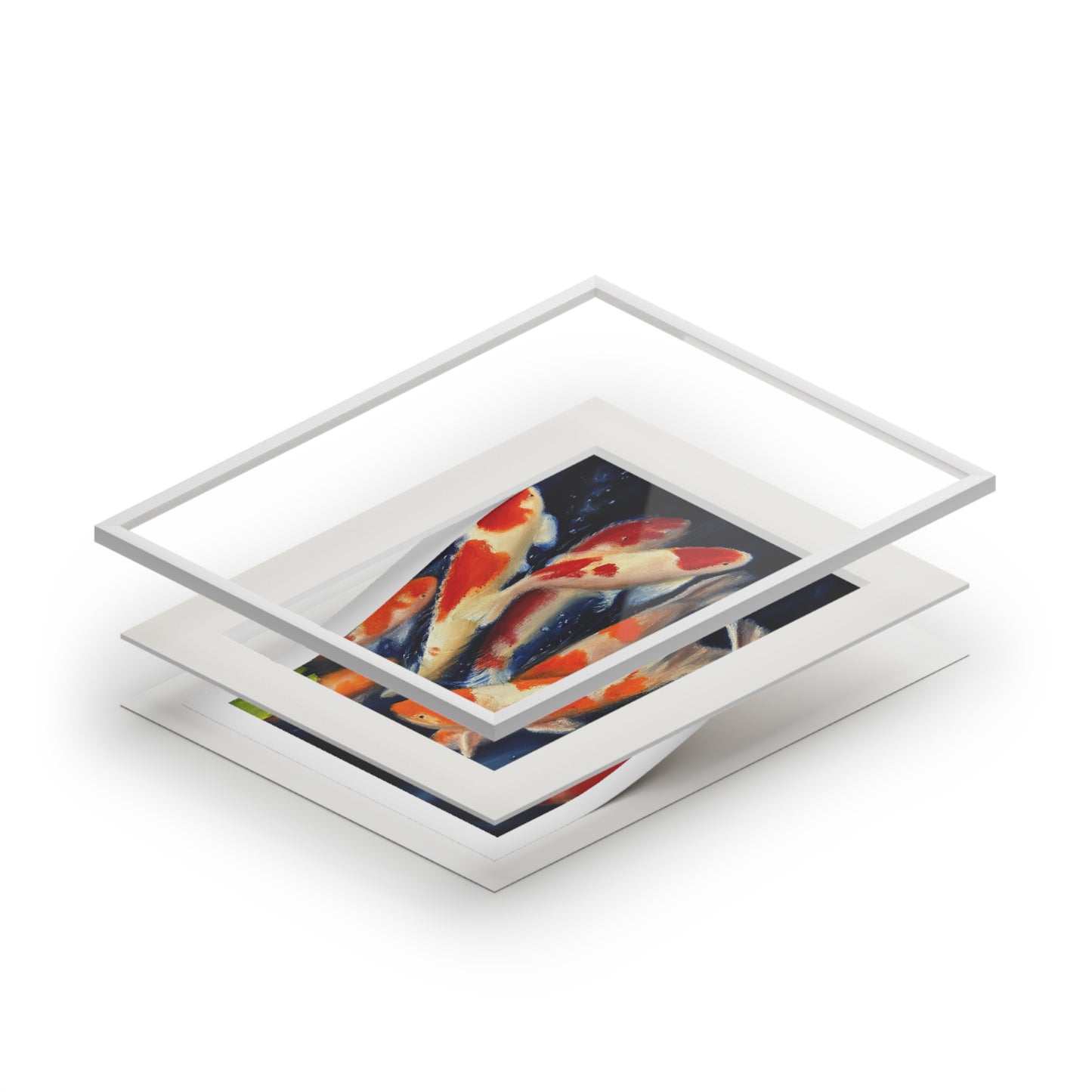 The Gathering (Koi) Matted Fine Art Print