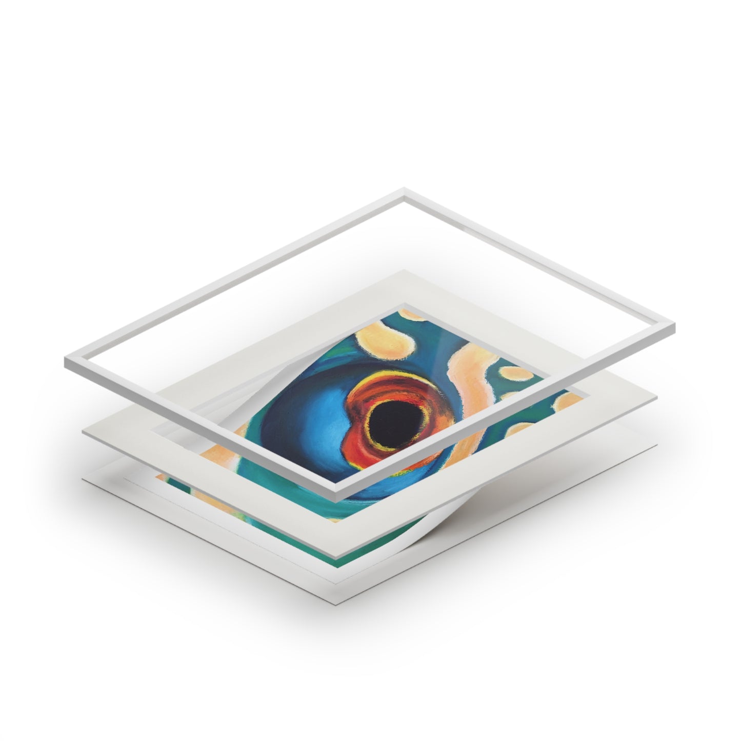 Eye of the Current II Matted Fine Art Print