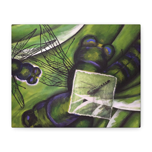 Double Exposure: Dragonfly Canvas Print