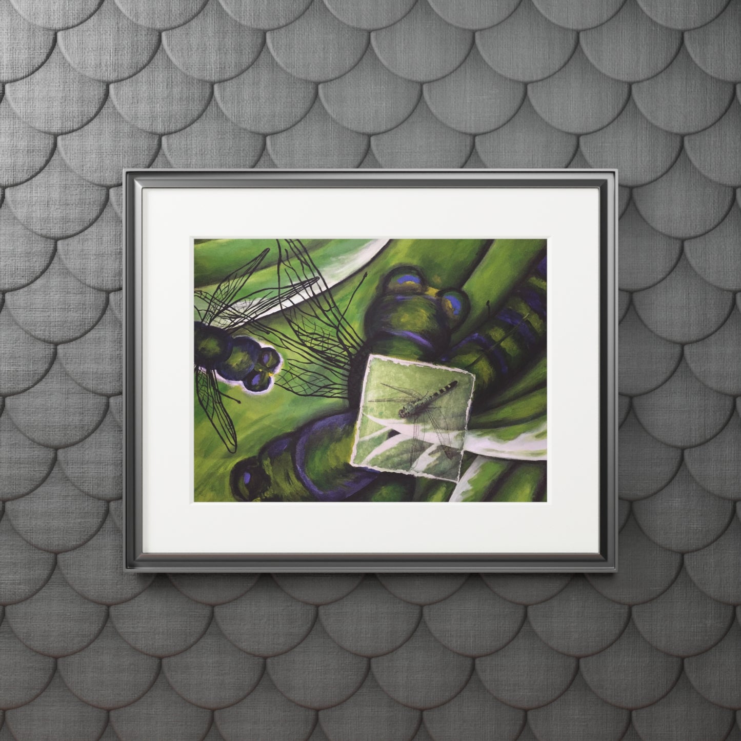 Double Exposure: Dragonfly Matted Fine Art Print