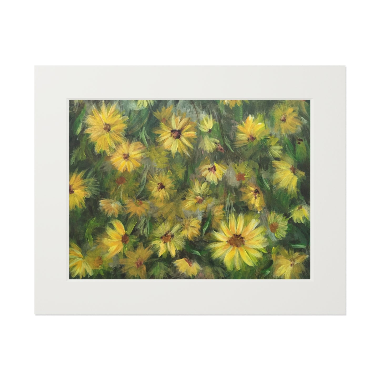 Field of Flowers: Helianthus Matted Fine Art Print