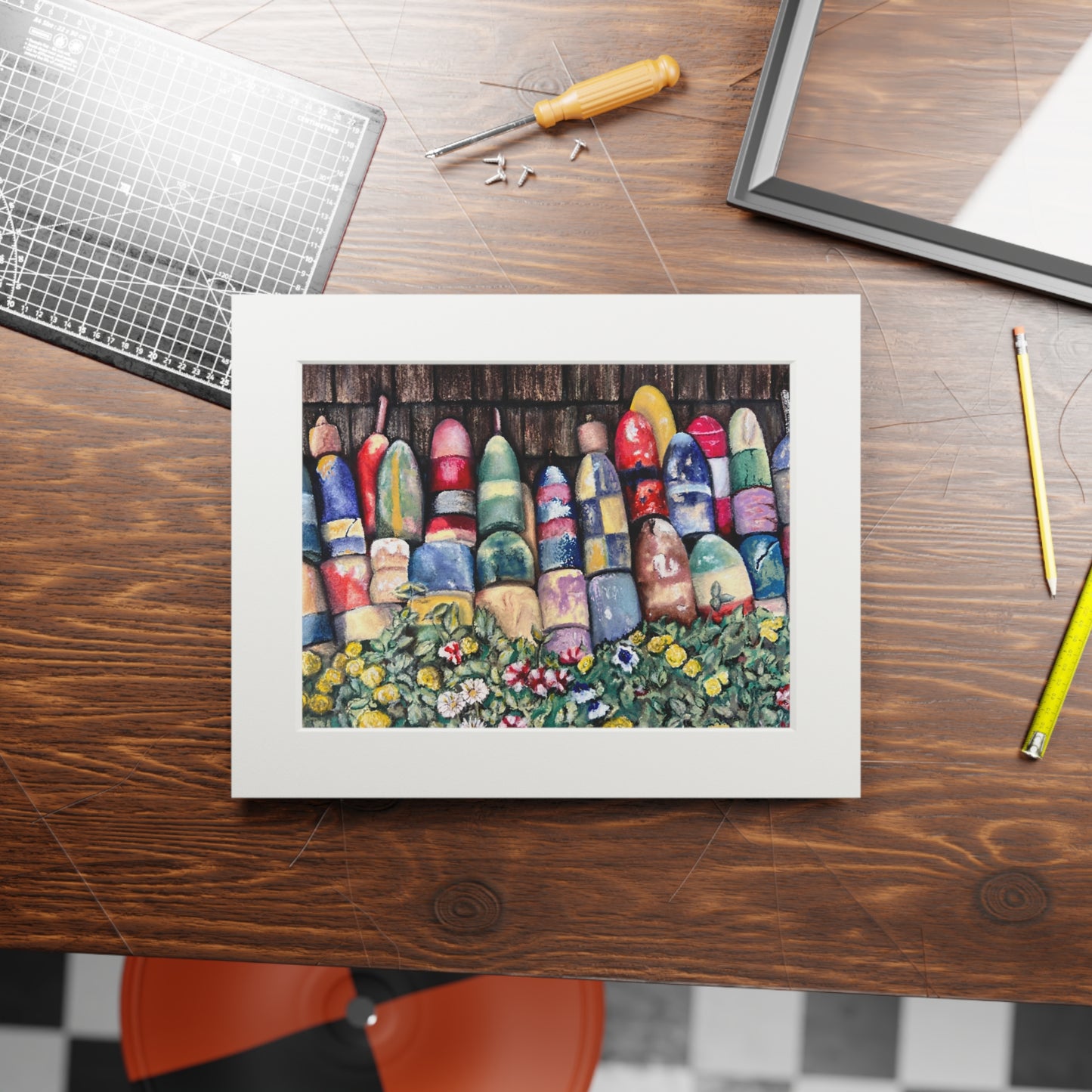 Lipsticks at Low Tide Matted Fine Art Print