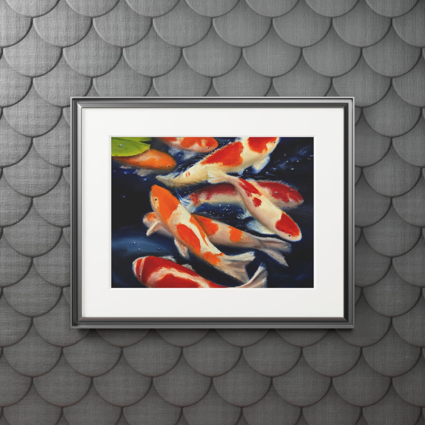 The Gathering (Koi) Matted Fine Art Print