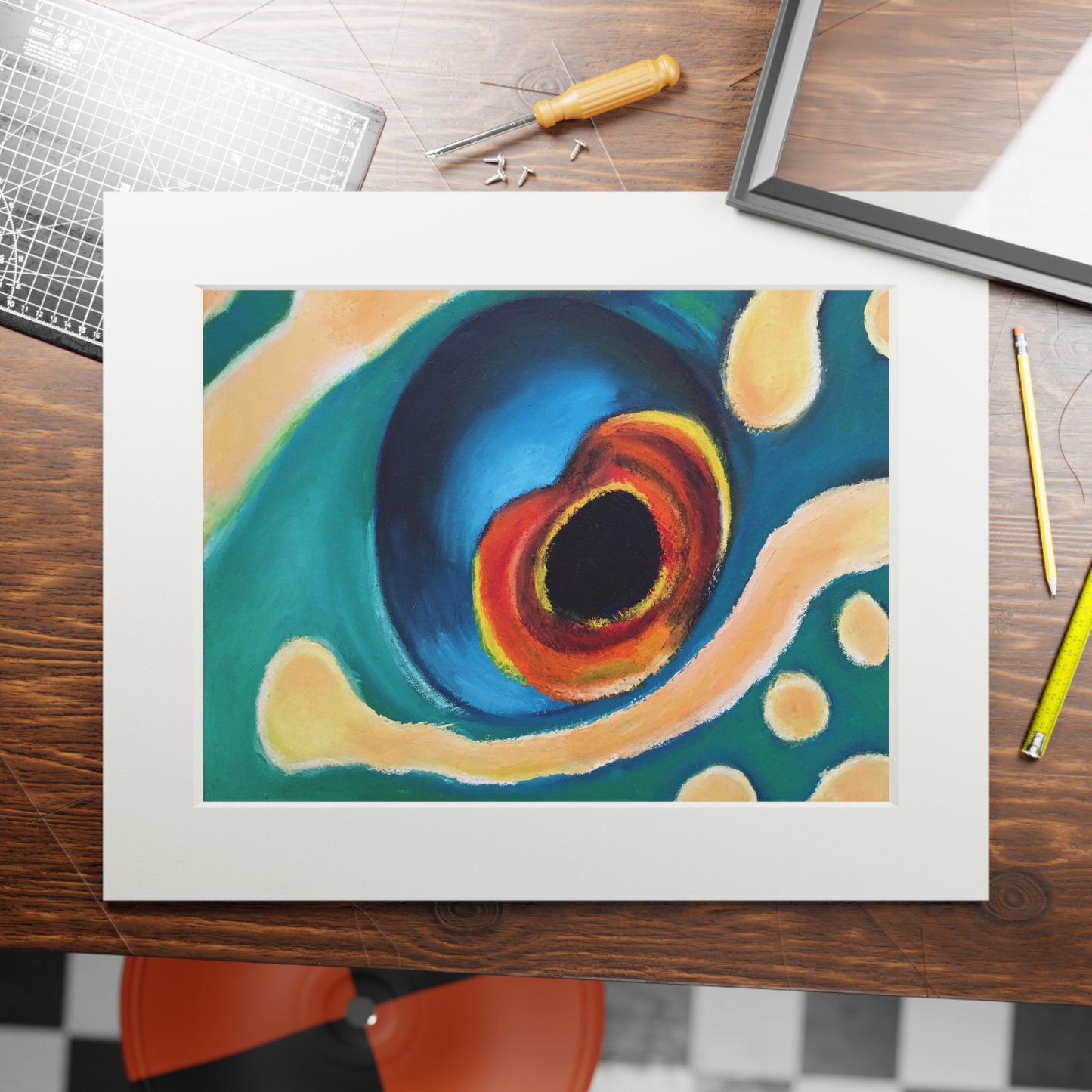 Eye of the Current II Matted Fine Art Print