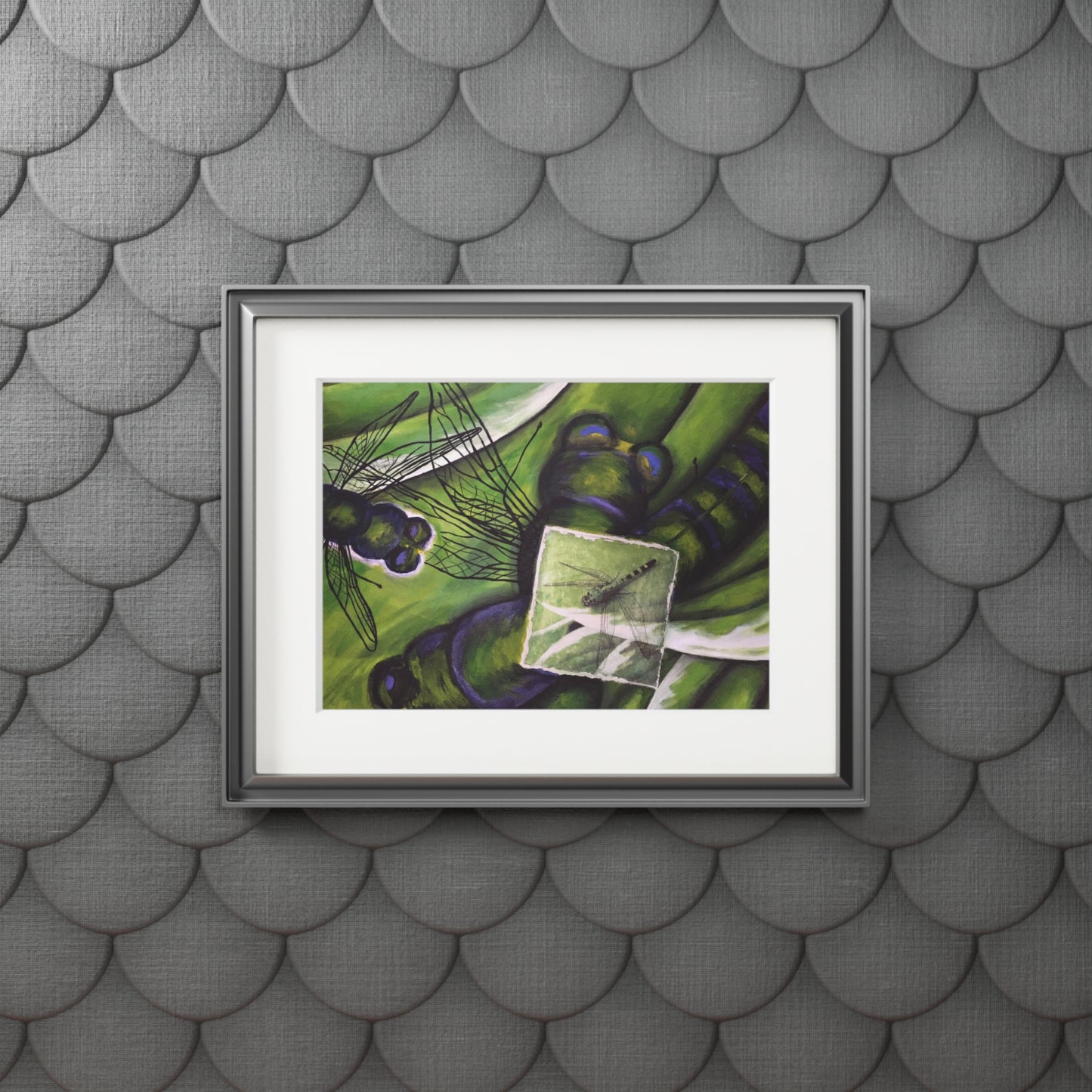 Double Exposure: Dragonfly Matted Fine Art Print