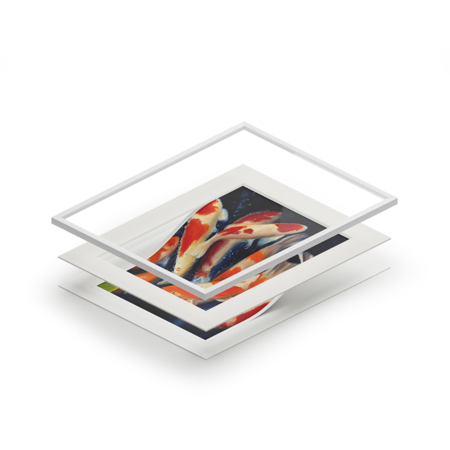 The Gathering (Koi) Matted Fine Art Print