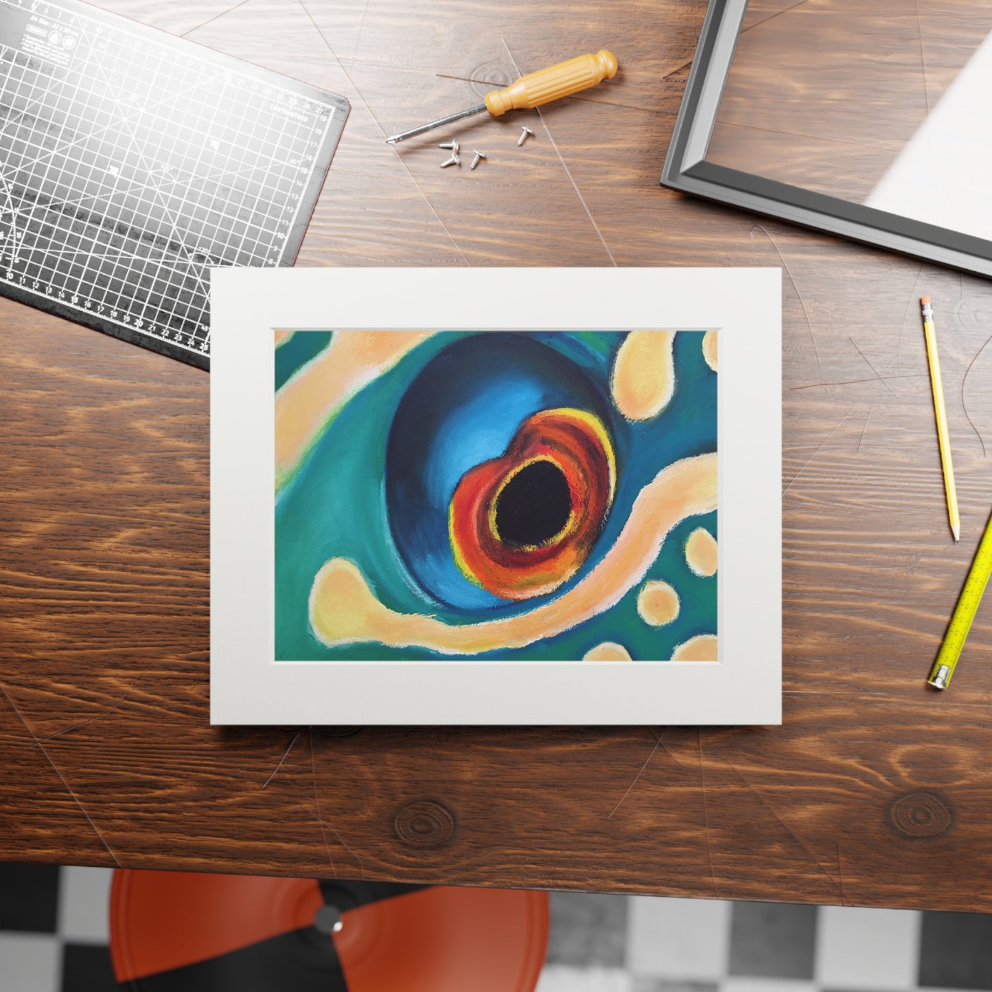 Eye of the Current II Matted Fine Art Print
