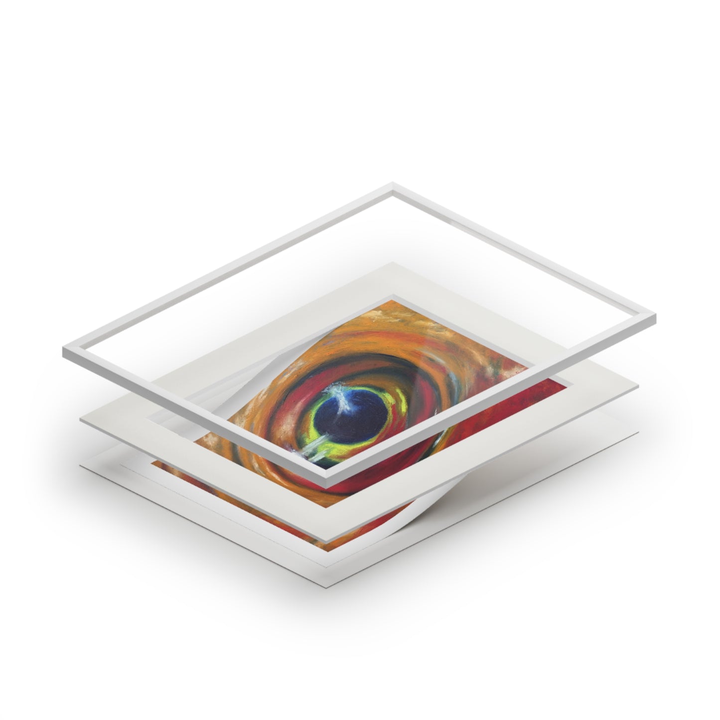 Eye of the Current I Matted Fine Art Print