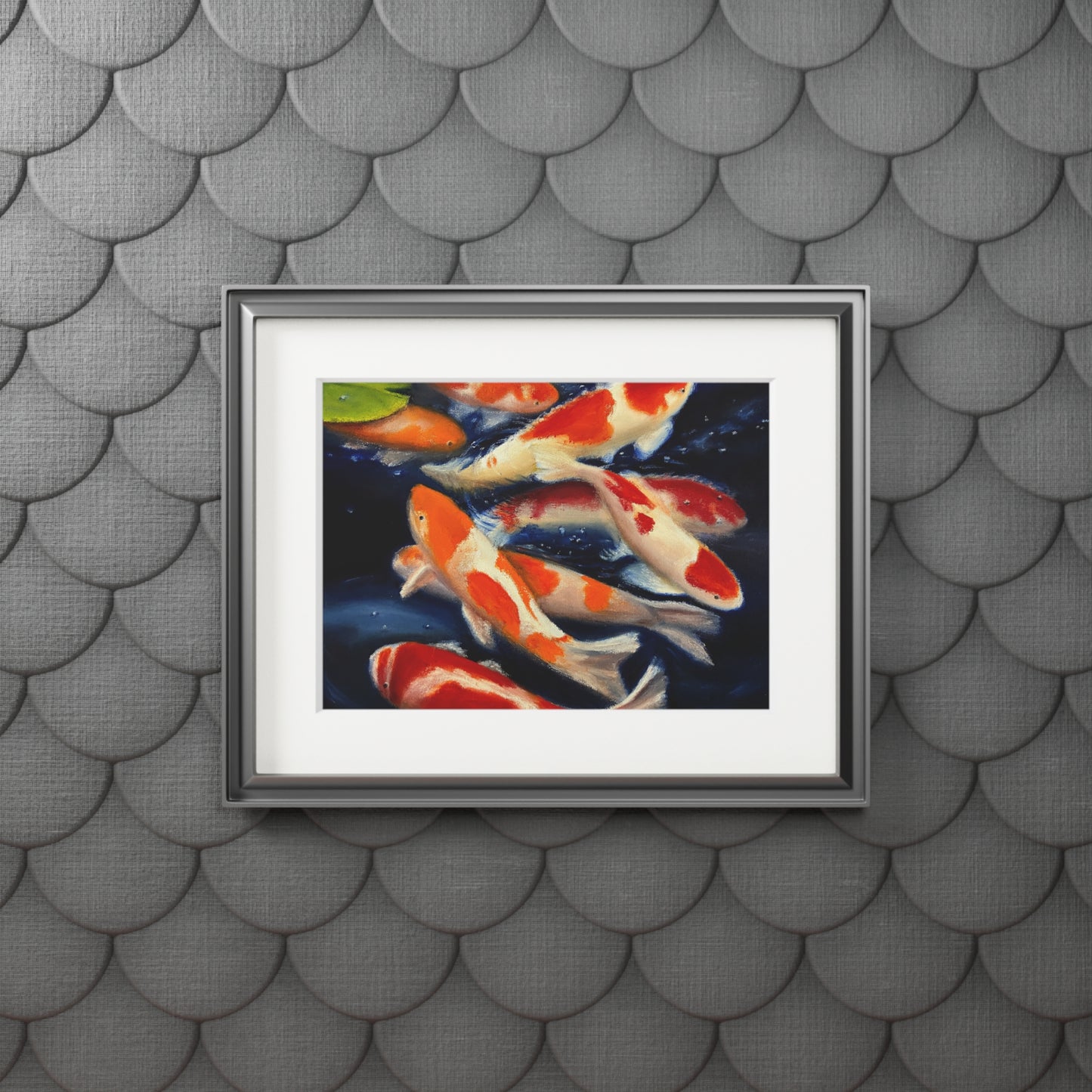 The Gathering (Koi) Matted Fine Art Print